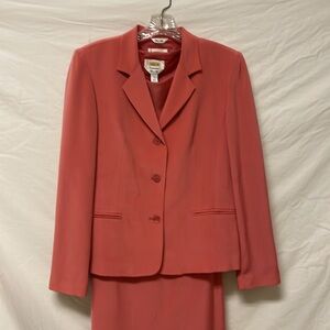 Talbots sz 8 pure silk suit dress silk jacket
